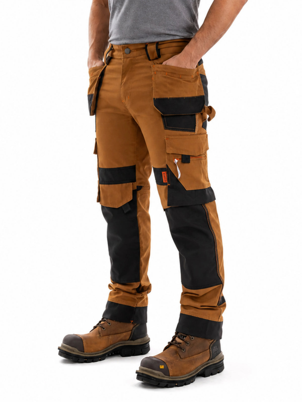 Men's Cargo Trousers Multi Pocket Casual Pants Heavy Duty Utility Joggers