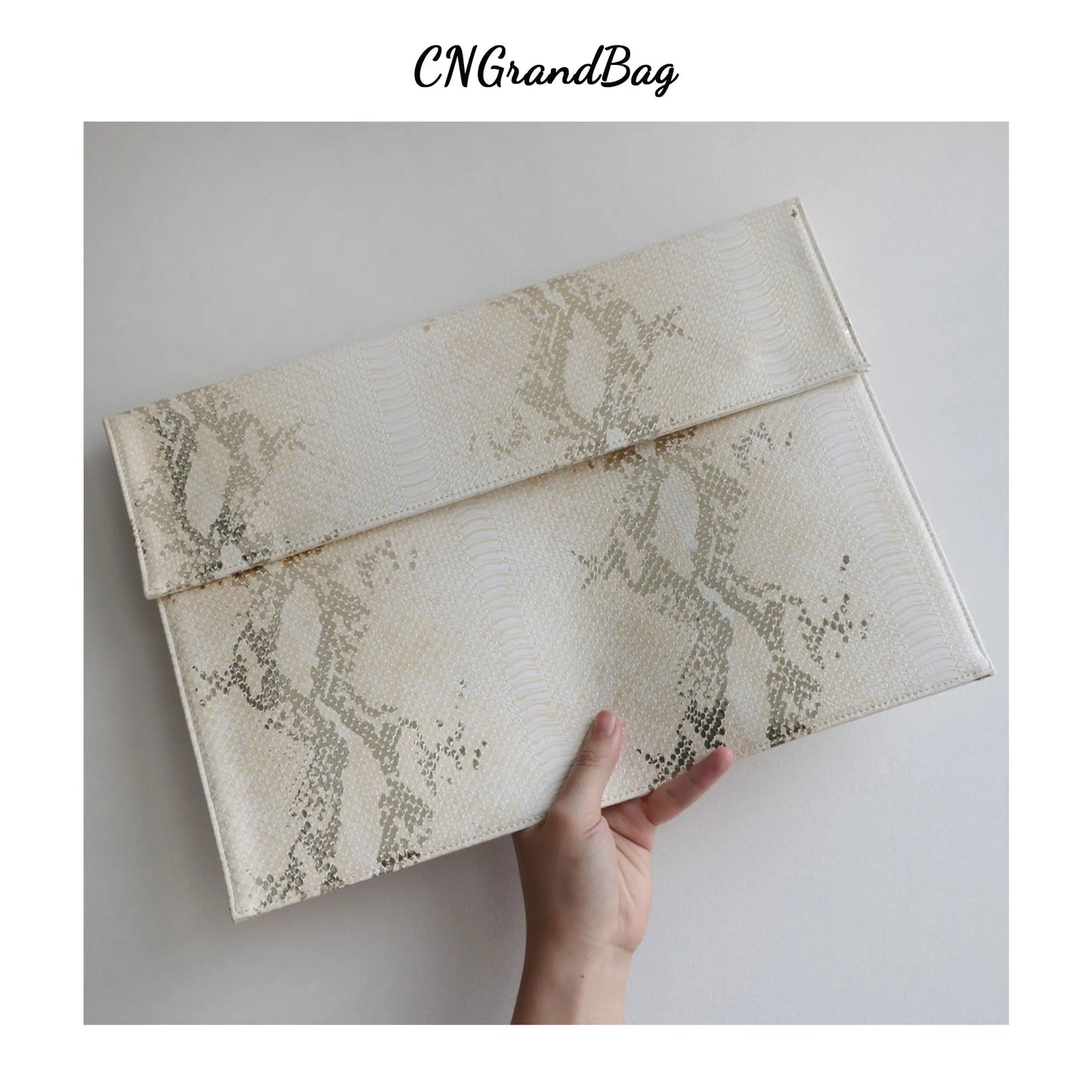 Customized PU Leather Laptop Sleeve for Macbook 13" Air Pro Retina Unisex Computer Bag For Macbook Snake Pouch Bag