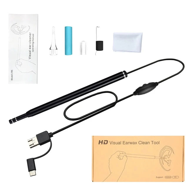 Visible Earpick Medical Otoscope Waterproof Camera Earwax Visual Oral Inspection Ear Spoon Support Android PC Ear Cleaning Tool