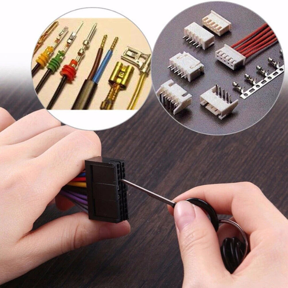 59Pcs/set Car Terminal Removal Kit Wiring Crimp Connector Pin Extractor Puller Terminal Repair Professional Tools