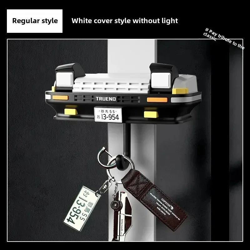 AE86 Car Headlight Key Holder Auto Pop-Up LED Lights Retro Accessories for Men Car Decoration Key Organizer with Adhesive