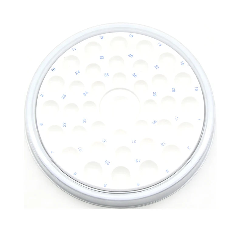 1 Set Dental/ Art Paint Porcelain Mixing Tray, 36-Hole Glazing Palette with Lid, Moisture-Retaining Mini Ceramic Mixing Tray