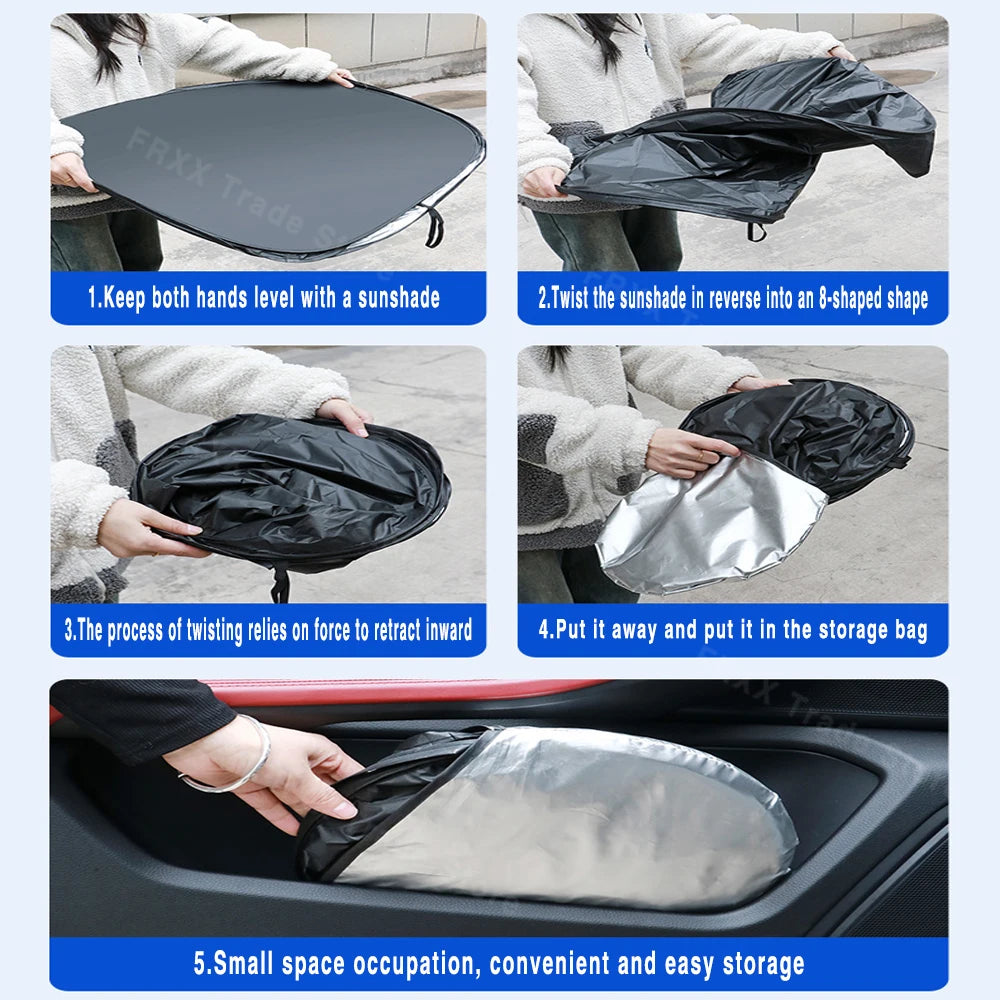 For Renault Megane 2 3 4 2015-2019 2020 2021 Car Sun Visor MK2 Front Windshield Sunshade Heat Insulation Summer Auto Accessories