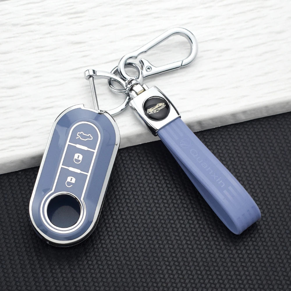 TPU Remote Car Key Shell Case for Fiat 500 Panda Punto Bravo Ducato Peugeot Boxer Citroen Jumper Auto Accessories