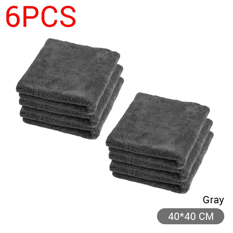 40X40cm Premium Microfiber Towels Car Care Washing Thicken Towel Car Detailing Drying Cloth Cleaning Tool Auto Wash Accessories