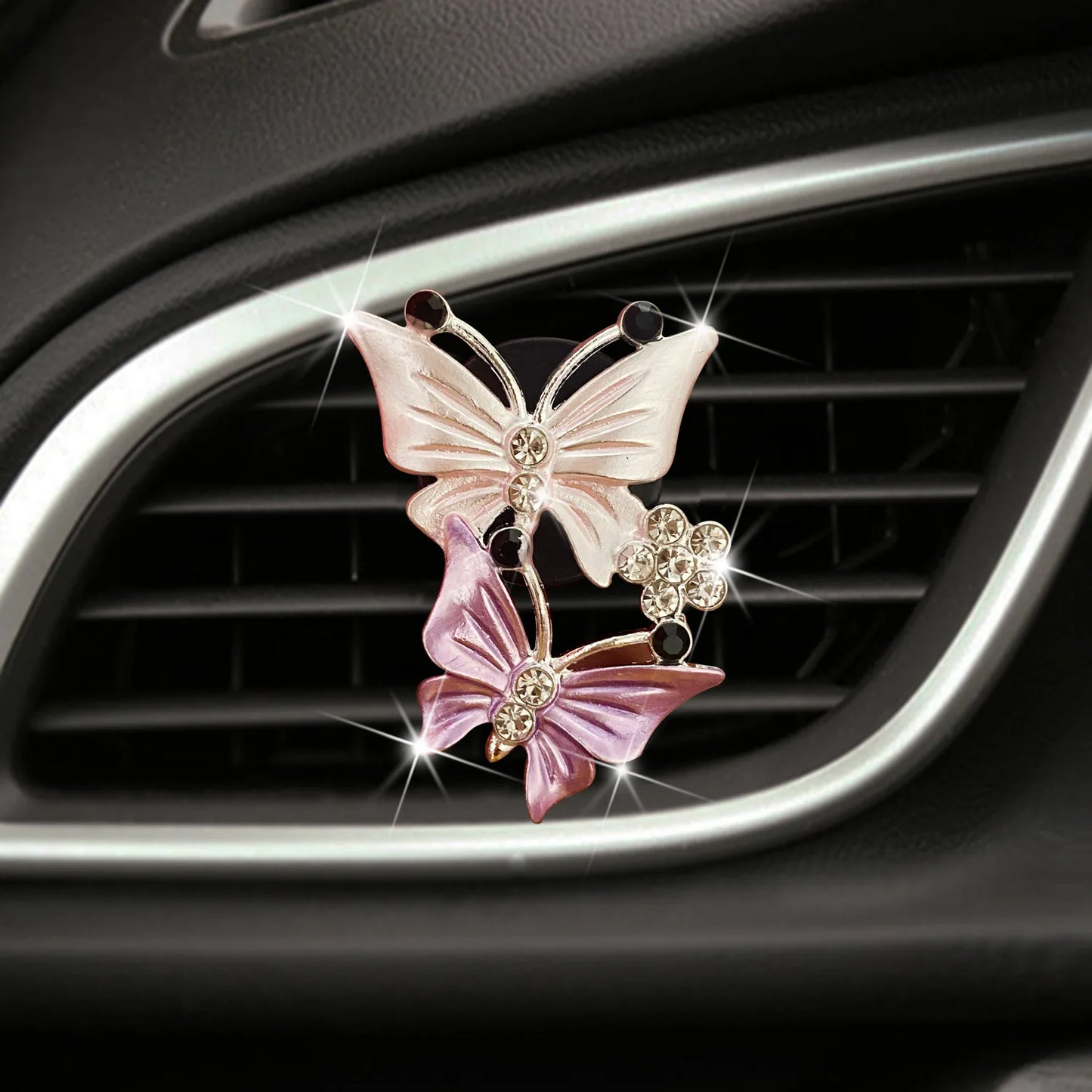 Air Freshener Butterfly Car-styling Car Perfume Natural Smell Air Conditioner Butterfly Diamond Aromatherapy Decoration Clip