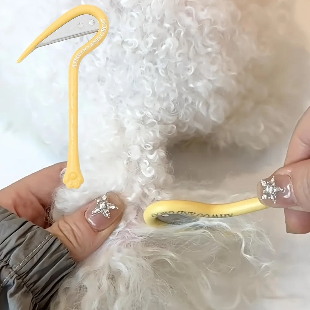 2PCS Random Color Pet Hair Removal Knotting Knife, Cat and Dog Universal Pet Knotting Comb, Cat and Dog Beauty Knife