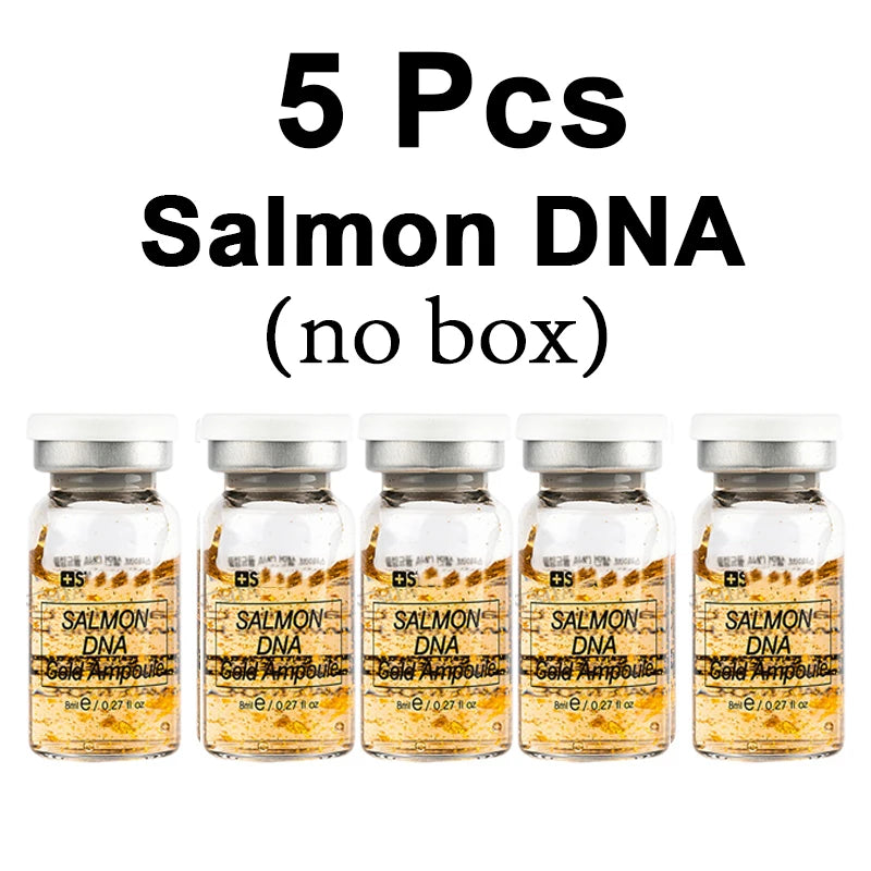 Korea 8ml Salmon DNA Gold Skin Booster Essence BB Cream Kit Moisturizing Nourishing Whitening Face Beauty SkinCare