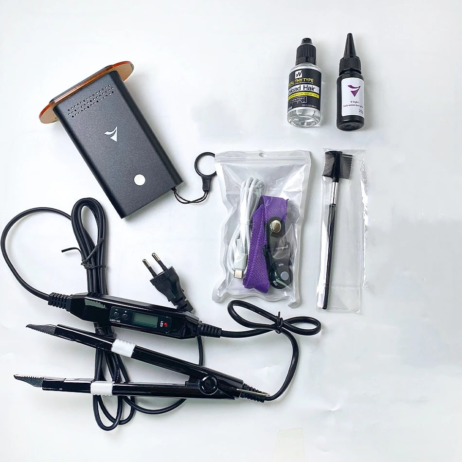 Shinehair Hair Extension Machine for Tape Original V Light Technology V light Hair extension glue Hair Extension Tools Kit Set