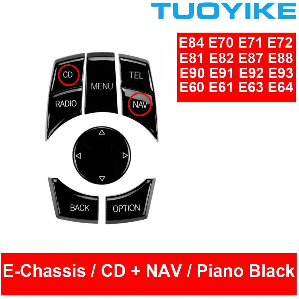 Car Interior Console CIC i-Drive Multimedia Control Button For BMW 1 3 5-Series X1 E84 X5 X6 E70 E71 E81 E82 E90 E91 E92 E60 E61