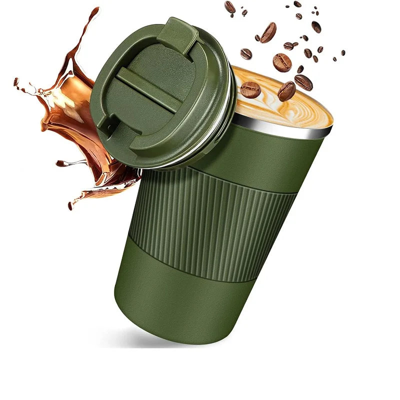 Stainless Steel Coffee Cup Thermal Mug Travel Leak Proof Thermal Bottle Tea Coffee Mug Reusable Hot Cold Drinks Insulated Cup
