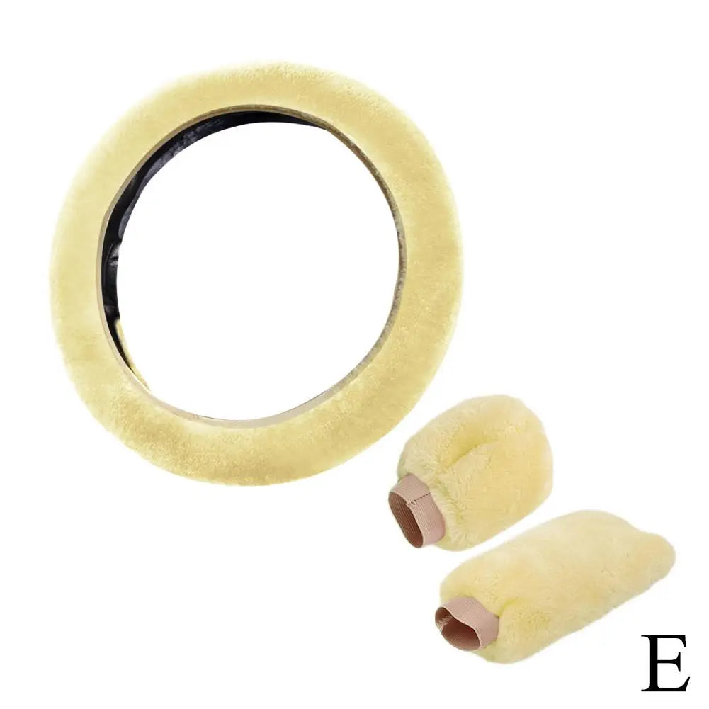 Super Soft Plush Car Steering Wheel Cover Universal Steering-Wheel On Auto The Faux 37/38cm Handlebar Fur Warm K4I7