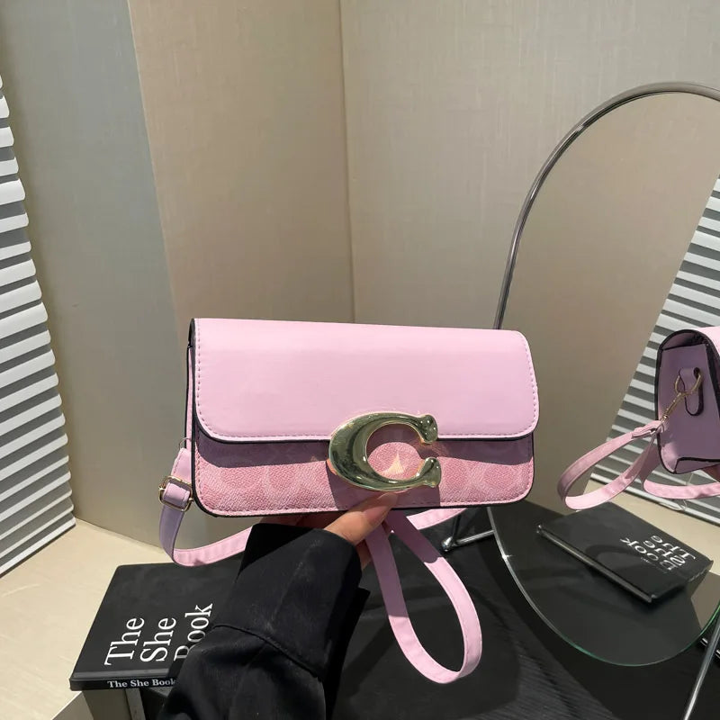 New Bag Women's New Versatile Small Square Bag Fashion Design Retro Tofu Bag High-grade Texture Shoulder Messenger Bag