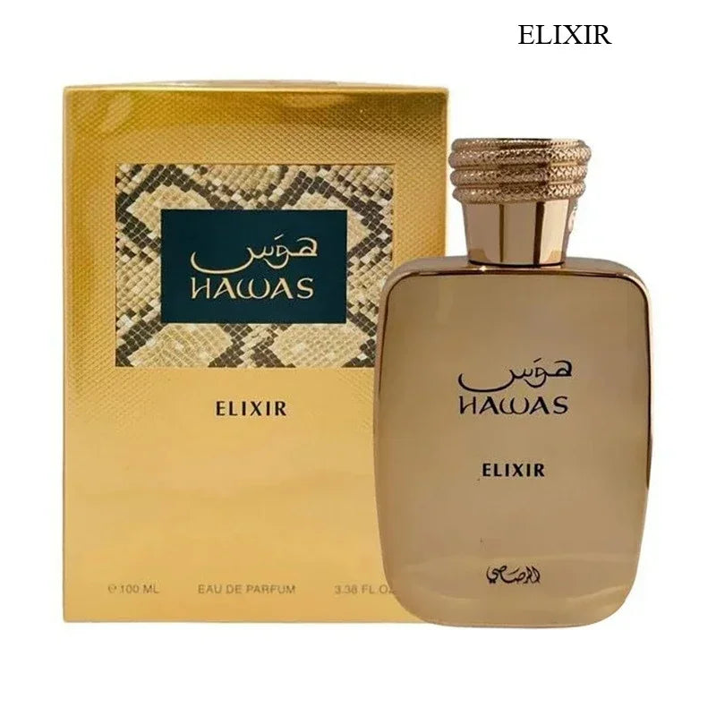Hawas 100ml Unisex Eau De Parfum Long Lasting Fresh Woody Aquatic Fruity Aromatic Fragrance Elegant Modern Smooth Luxury Scent