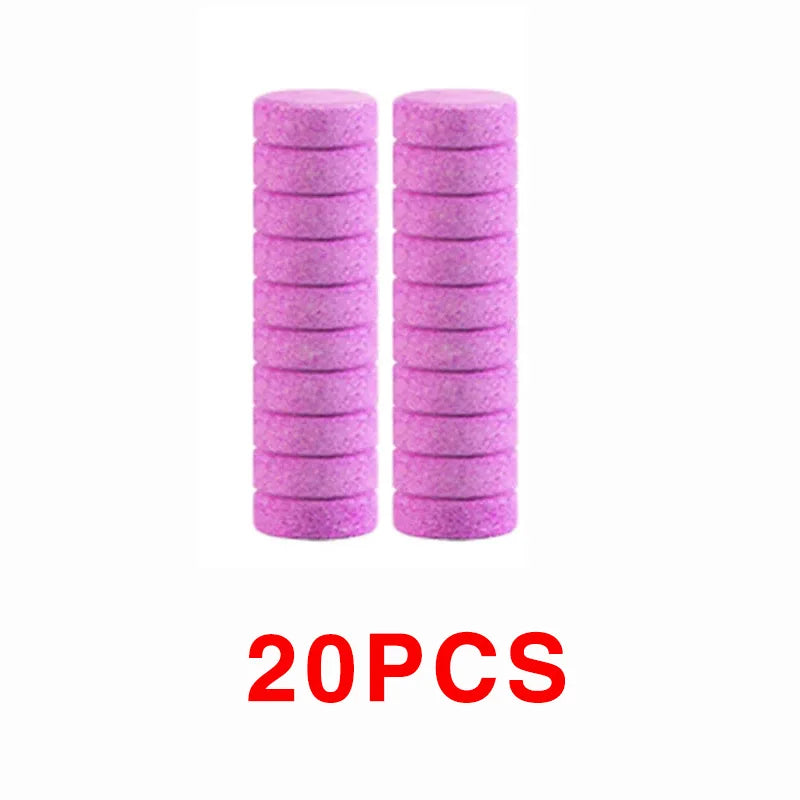 Car Tablet Windscreen Cleaner Effervescent Window Solid Cleaning Automobile Glass Wiper Washing Tablets Dust Remover Pink