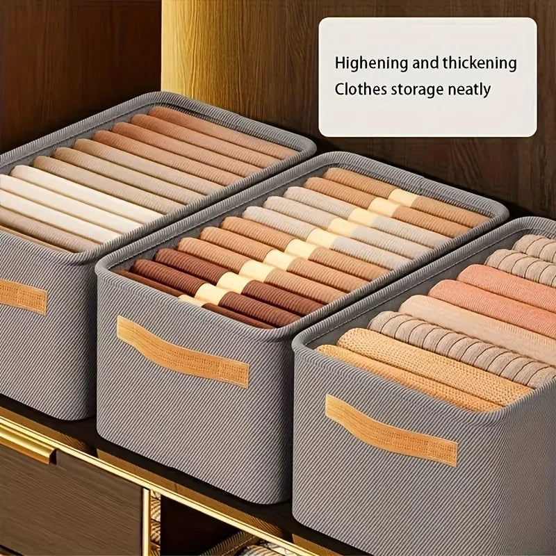 4pcs Clothes Organizer Trousers Clothes Storage Box Closet Storage Organizer Folding Clothes Pant Wardrobe Drawer Toys Organizer