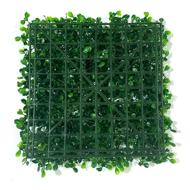 10pcs Artificial Grass Wall Panels Fake Millan Leaves Greenery Backdrop Wall Topiary Hedge Plant For Home Garden Party Decor