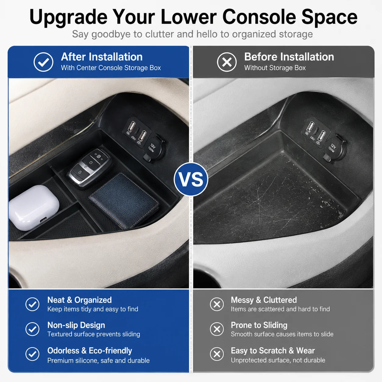For BYD Song Pro Dmi/Sealion 5 Center Console Armrest Silicone Storage Box 2022-2025 Non-Slip Organizer Interior Car Accessories