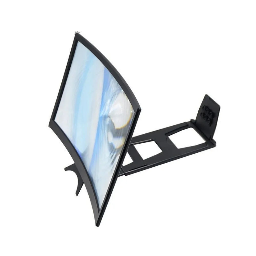 12 Inch 3D Screen Magnifier Bracket Curved Fresnel Lens Phone HD Screen Magnifier Anti Broken Eye Protection Expander Projector