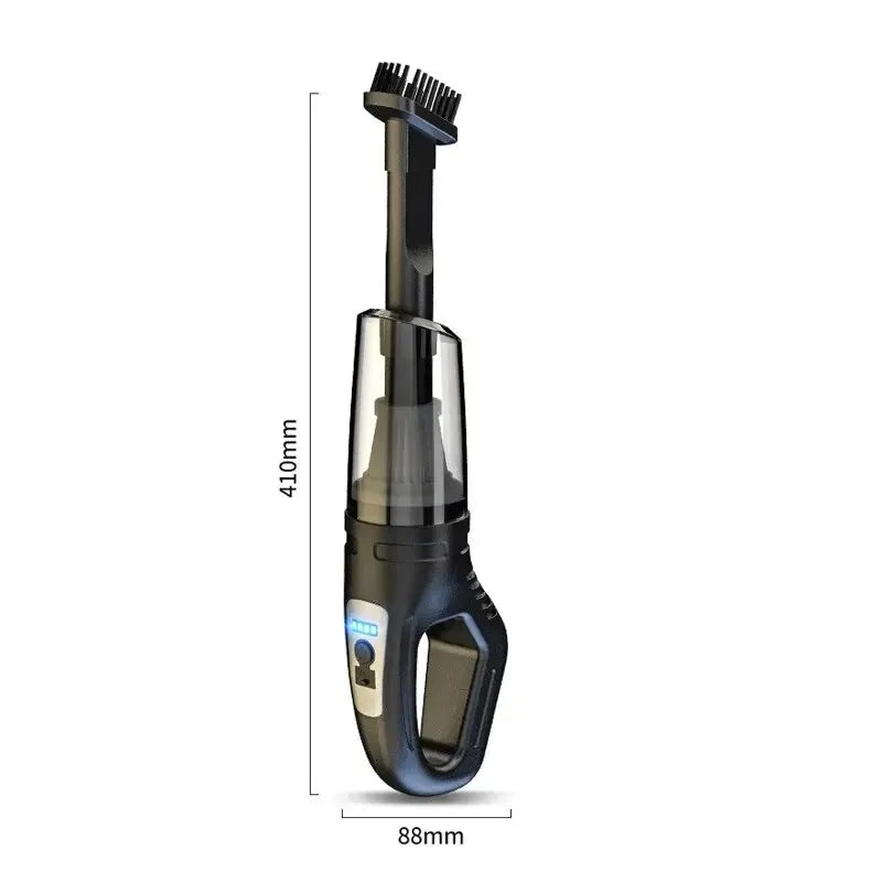 Portable Cordless Car Vacuum USB Recharge Handheld Vacuum Powerful Suction Cleaner For Car Household Office Pet Hair Cleaning