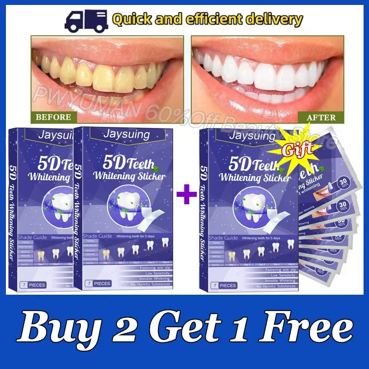 5D Teeth Whitening Strips Gel