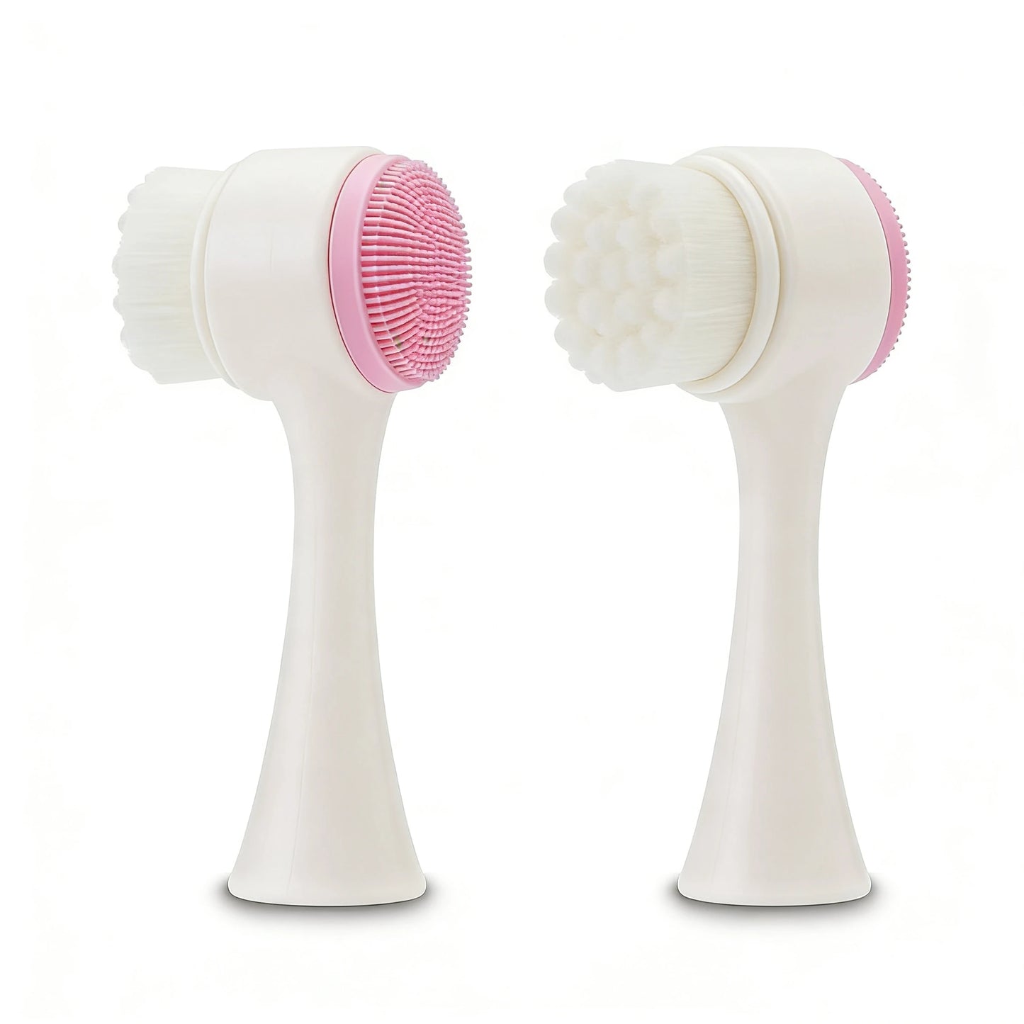Wholesale 2/5/10PCS Double Side Facial Cleansing Brush Silicone & Soft Hair Manual Massage Facial Wash Brush Makeup Remove Tools