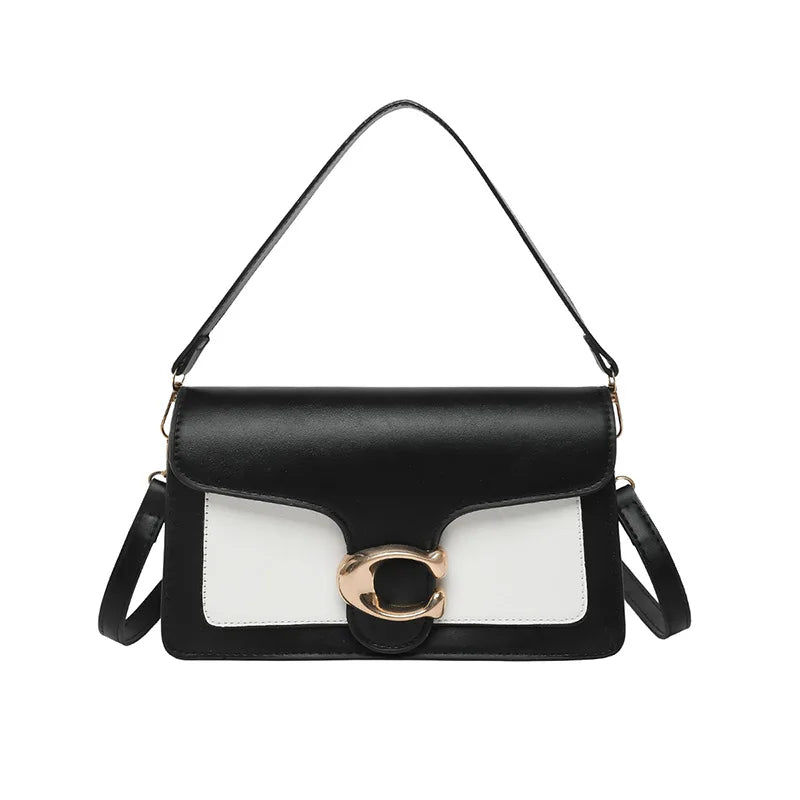 2026 New Niche Luxury Solid Color Tote Bag Retro Simple Square Bag Fashion Versatile Messenger Bag