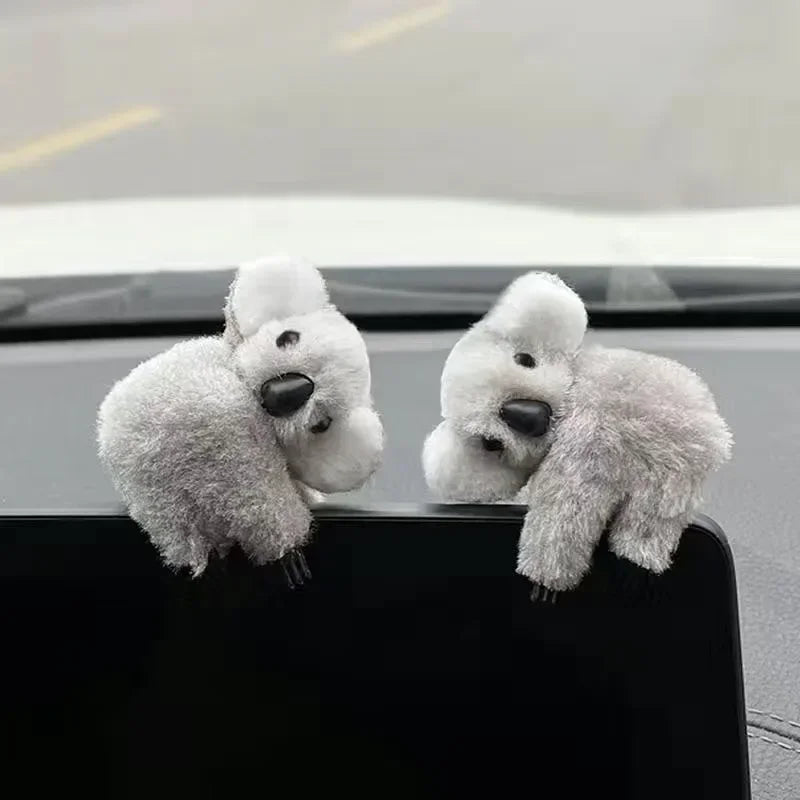 Plush Koala Car Decor - Clip-on Mirror/Visor/Screen Hanger for Auto Interior, Soft Stuffed Animal Accessory