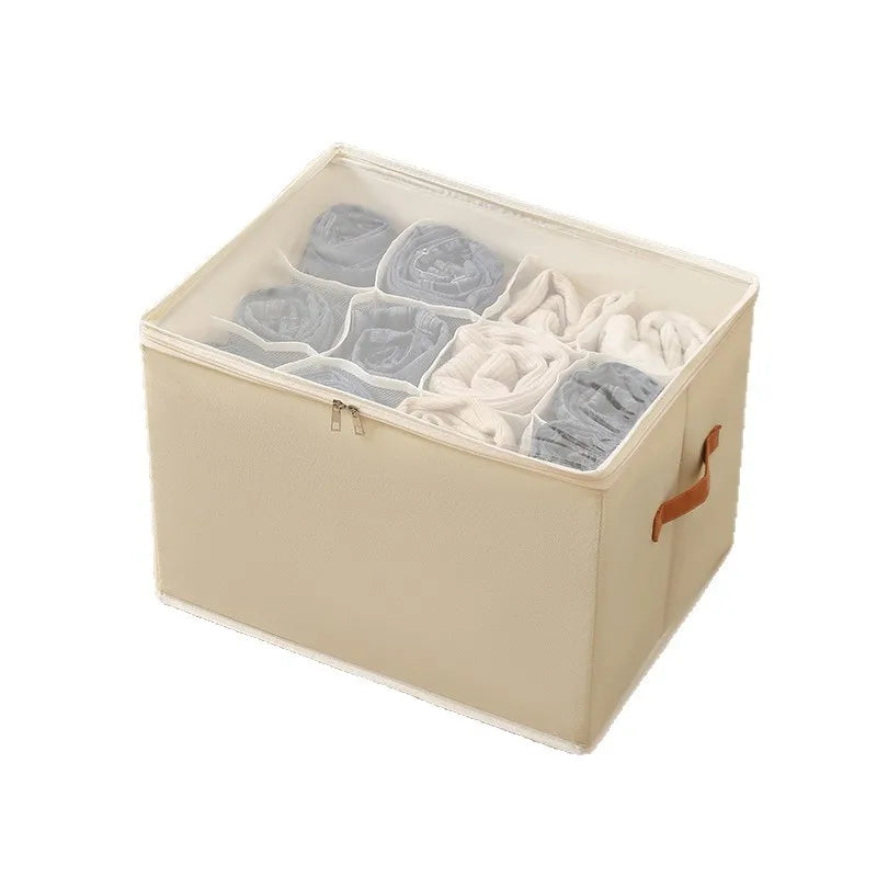 Shoe Storage Box Foldable Fabric Shoe Organizer Large Capacity with Clear Cover Dustproof Handles for Closet Entryway Bedroom
