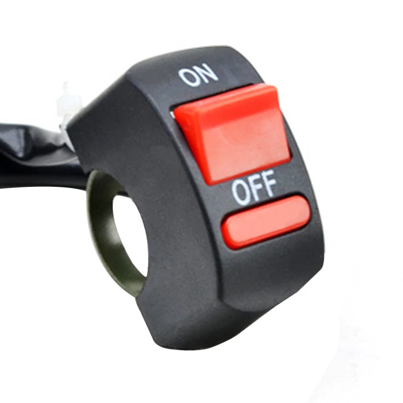 Universal Motorcycle Handlebar Flasher Switch Moto Light Switch ON OFF Button for Moto Motor ATV Bike DC12V/10A Black