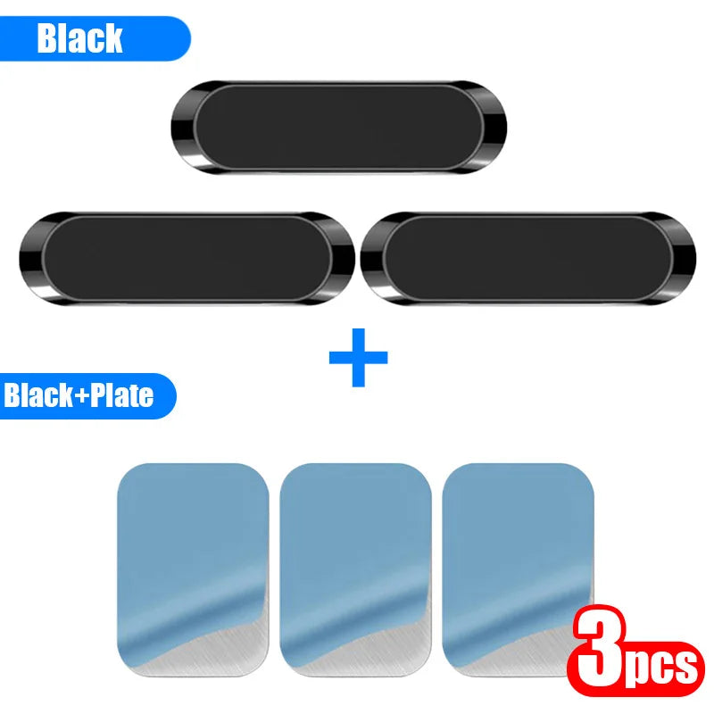 Magnetic Car Phone Holder Dashboard Mini Strip Shape Stand For iPhone Samsung Xiaomi Metal Magnet GPS Car Mount for Wall