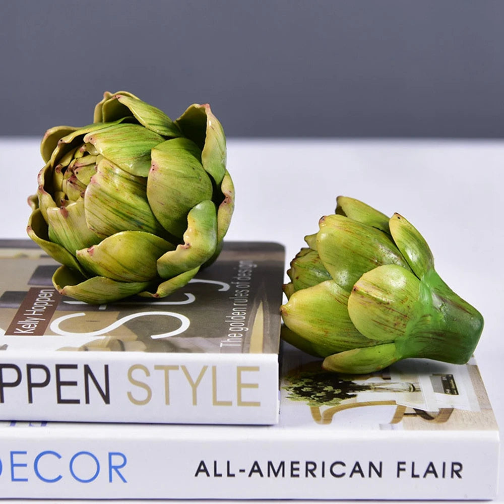 artificial plant green home kitchen vase filler artificial artichoke artificial decorations home decorations faux artichokes