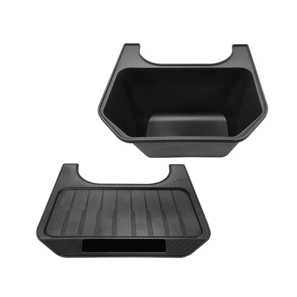 Rear Seat Storage Box For Tesla Model Y 2021-2024 2025 2026 Juniper Center Console Organizer Backseat Trash Can Garbage Bag Tray