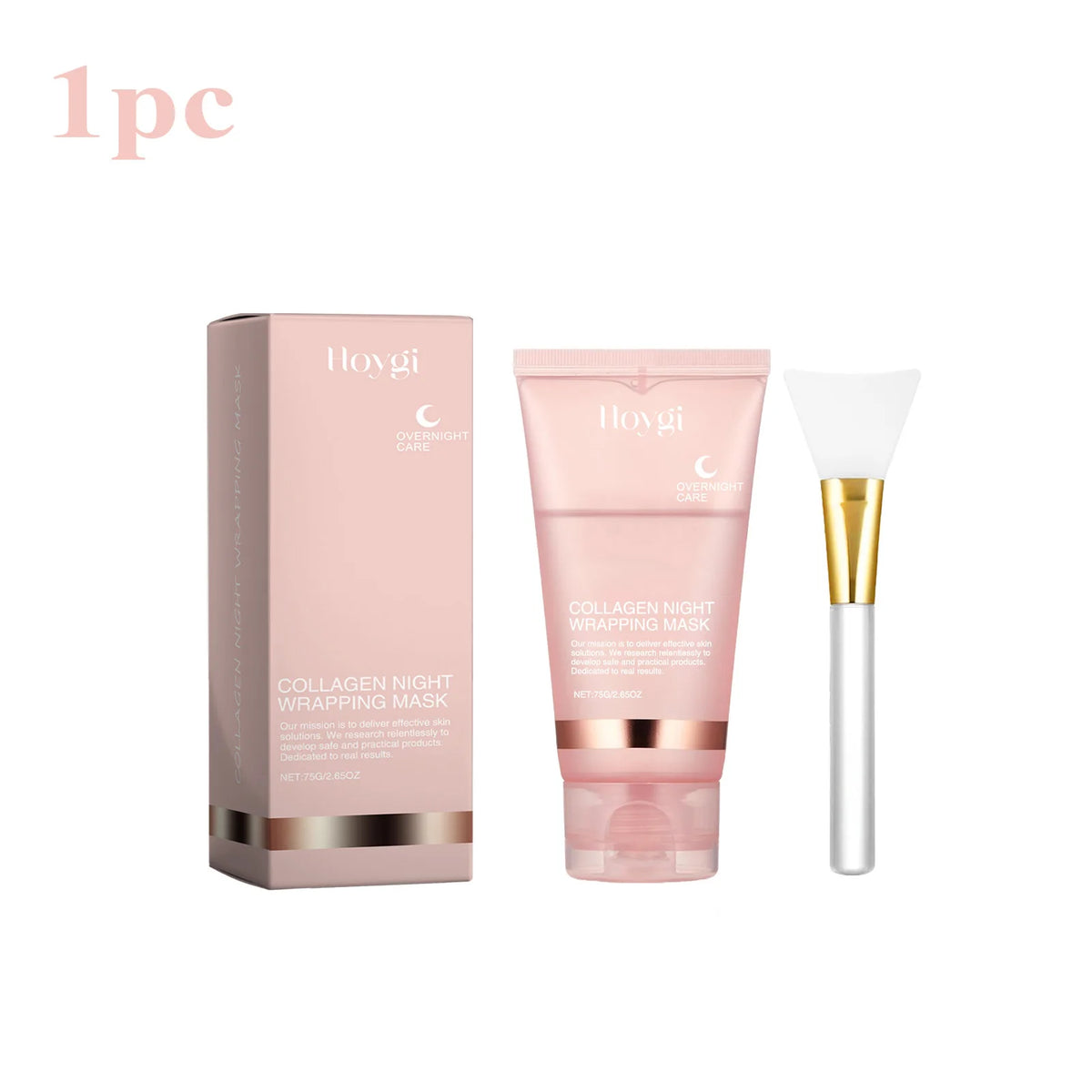 Collagen Overnight Wrapping Peel Off Facial Mask Set Korean Collagen Night Wrapping Mask Deeply Hydrates Night Care Mask Cream