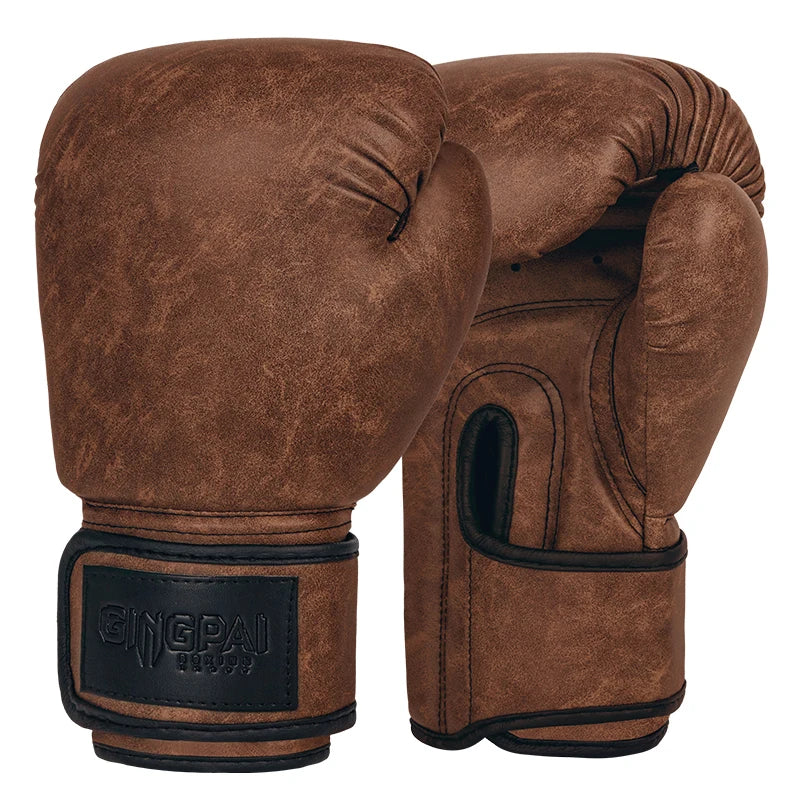 Classic Vintage Boxing Gloves Adult Kids Women/Men Boxing Glove MMA Muay Thai Boxe De Luva Mitts Sanda GYM Equipment 6 8 10 12OZ