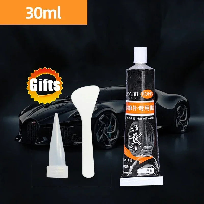30/50ml Waterproof High Temperature Resistant Tyre Repair Liquid Black Strong Rubber Glues Adhesive Glue Car Repairs Tools