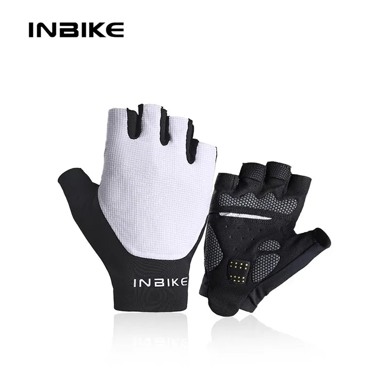 INBIKE Half Finger MTB Cycling Gloves Summer Bicycle Gloves for Men Riding SBR Palm Padded Mountain Road Bike Gloves Accessories