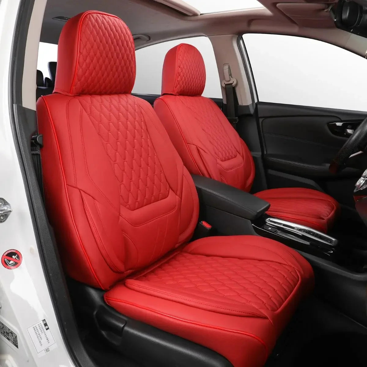 EKR Universal Car Seat Covers Full Set Waterproof Leather Auto Seat Protection All-Season Universal Fit Most Car Sedan SUV