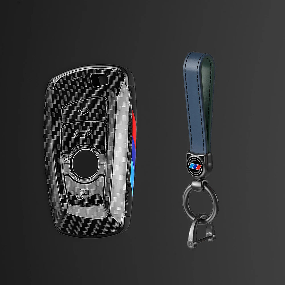 Carbon Sporty ABS Car Key Cover Case Holder Shell Bag For F30 F20 M3 M5 F10 F18 F22 F01 X3 X4 F06 F02 Keychain Accessories