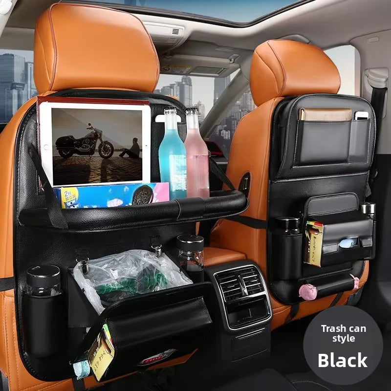 KASYPHE 2026 New Car Seat back Storage Organizer Bag Universal PU Leather Multifunction Storage Box Stowing Tidying Pocket Auto
