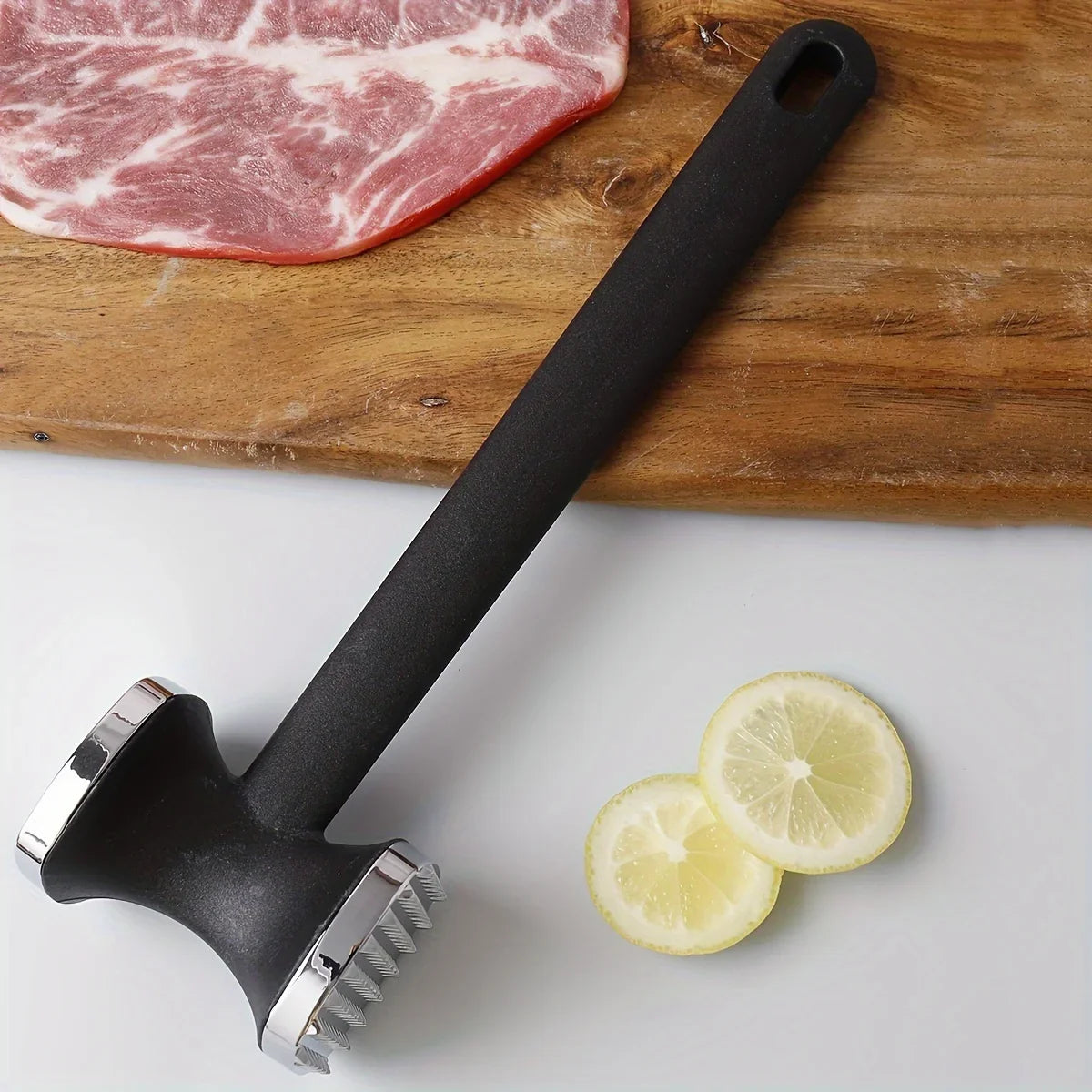 Heavy Duty Kitchen Meat Tenderizer Hammer Stainless Steel Head for Effortless Pounding and Tenderizing Kitchen Gadgets