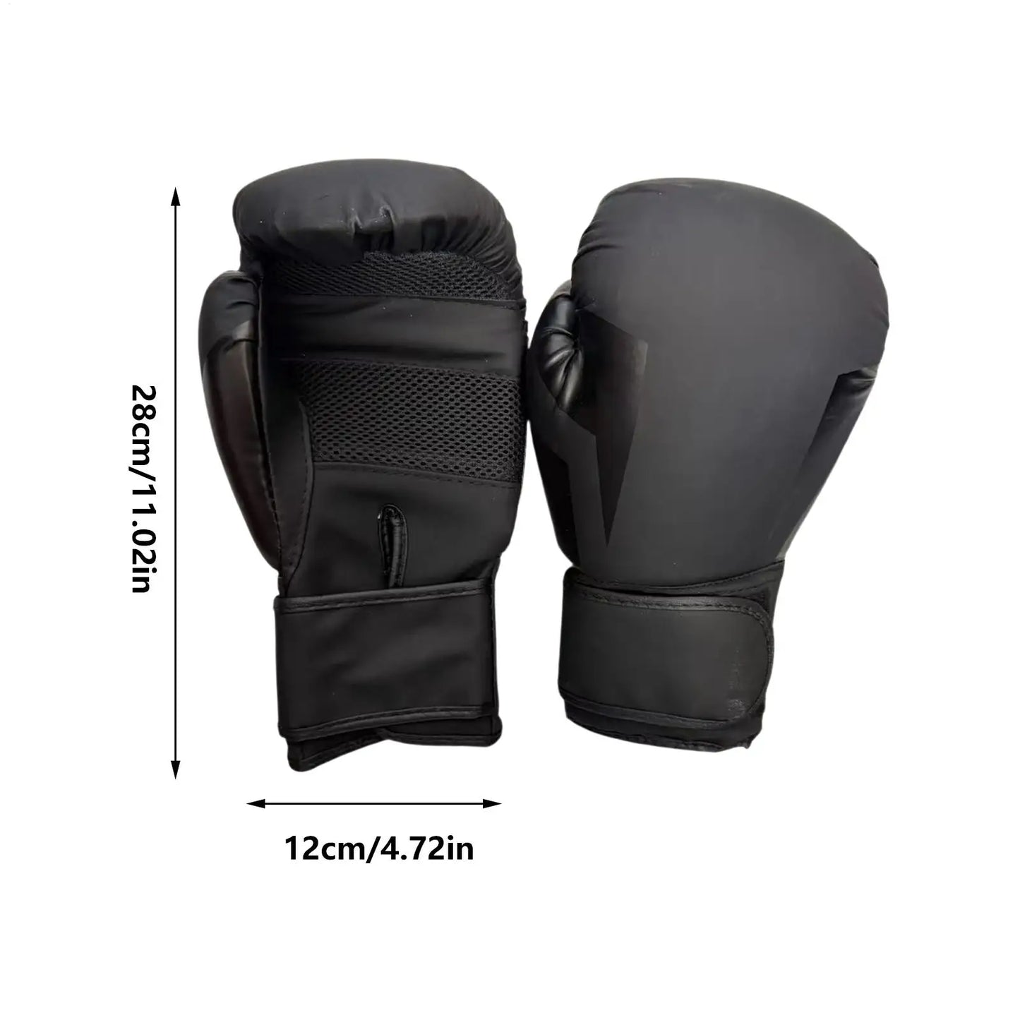 Adult Training Punch Mitts 12oz Black Sweat Resistant Boxing Gloves Comfort Wearing For Grappling Exercise And Regular Building