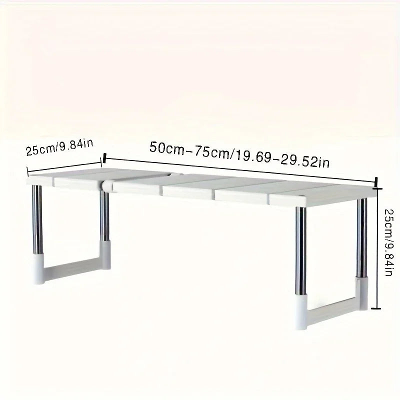 Adjustable Expandable Under Sink Storage Rack Multi-layer Cabinet Organizer Space-Saving Pot Holder for Kitchen Bathroom
