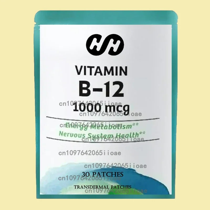 30 Patches Vitamin B12-5000mcg ( Strength) Plus Additional Vitamins - Transdermal Patches