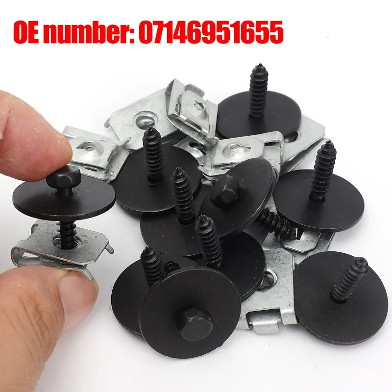 For BMW Bumper Fender Liner Screw Grommet Kit Under Engine Splash Guard Retainer Clip Metal Fastener Bolt Nut Set OE 07146951655