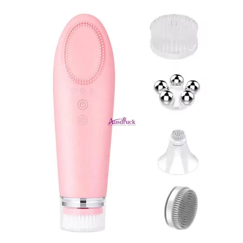 Waterproof Silicone Facial Cleansing Brush Electric Deep Cleaning Pore Exfoliator Soft Skin Care Device Rechargeable Cleaner