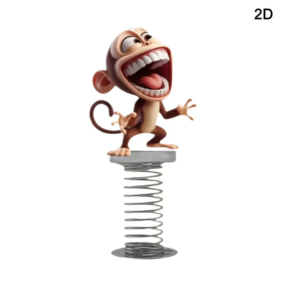 Creative Car 2D Acrylic Horse Monkey Pendant Funny Decor Pendant Bobblehead Cartoon Dashboard Decor Car Interior Accessories