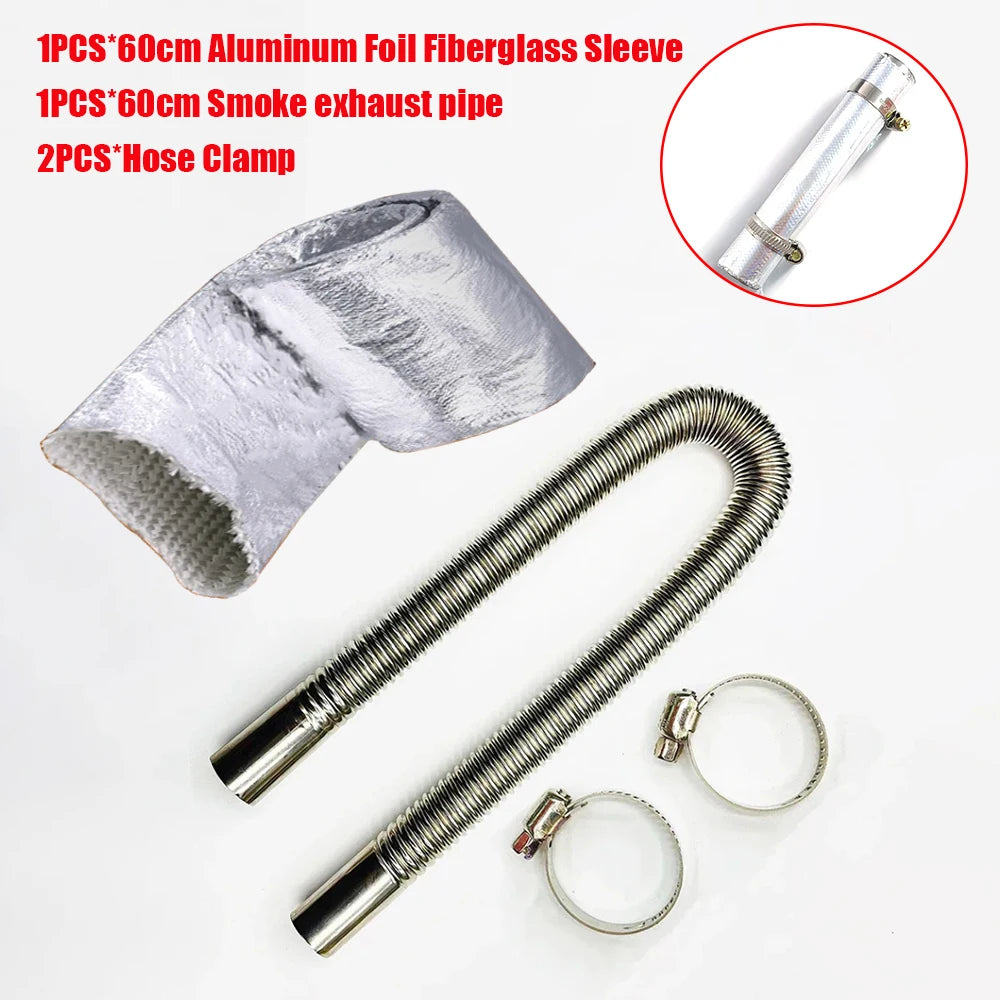 24mm Elbow Pipe Air Parking Heater Exhaust Tube Connector with Clip for Webasto Boats Heater Car Heating Parts
