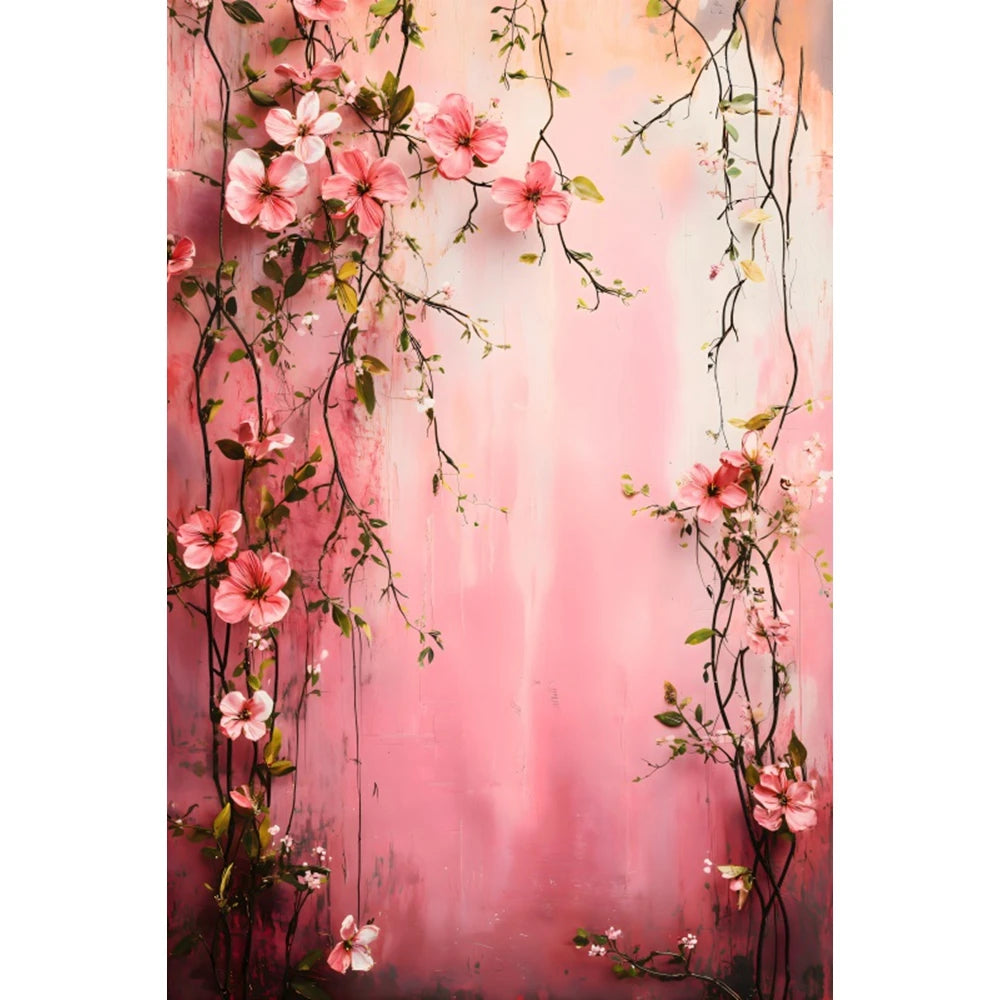 Spring Flower Wall Photography Background Abstract Floral Wedding Birthday PartyDecor Maternity Art Portrait Backdrop Photobooth