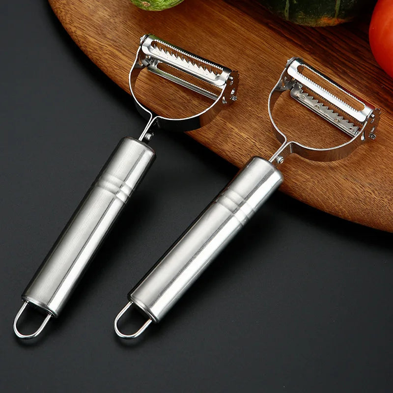 2-in-1 High Quality Stainless Steel Potato Cucumber Carrot Grater Julienne Peeler Vegetables Fruit Peeler Vegetable Slicer